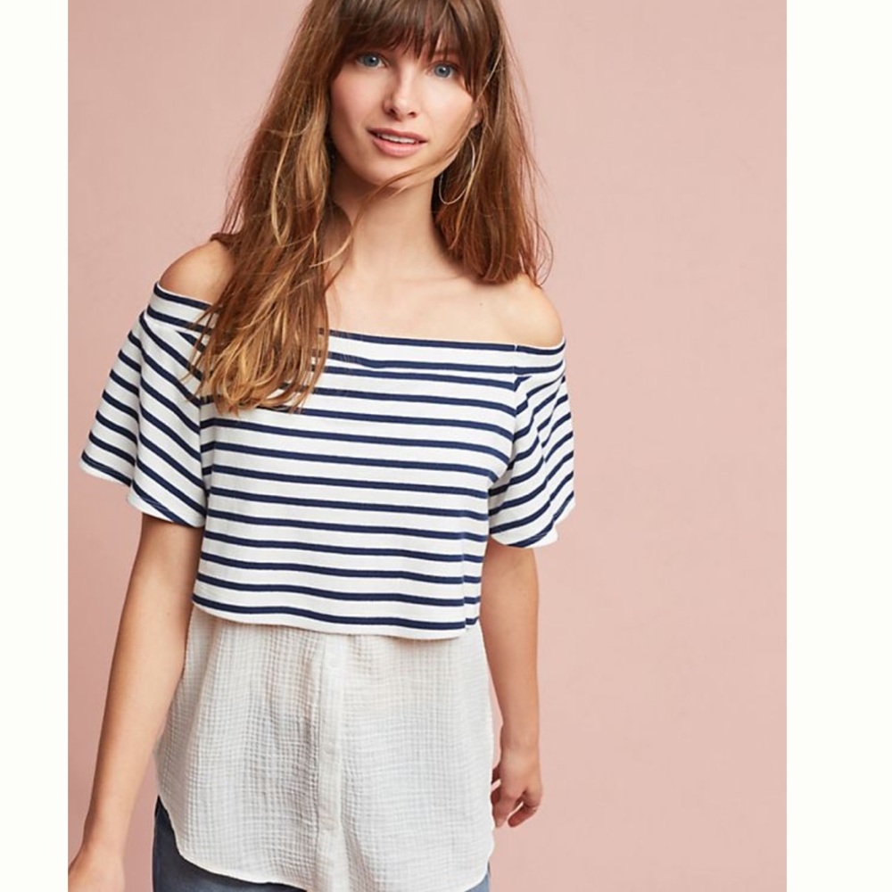 Anthropologie postmark striped tee